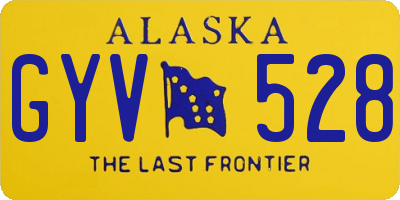 AK license plate GYV528