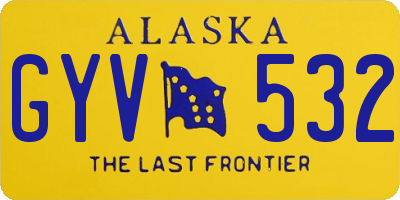 AK license plate GYV532