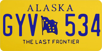 AK license plate GYV534