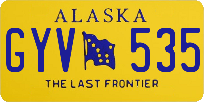AK license plate GYV535