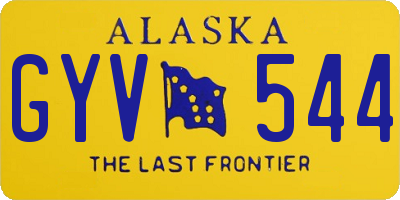 AK license plate GYV544