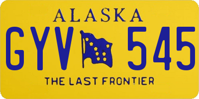 AK license plate GYV545