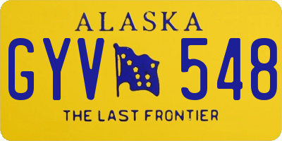 AK license plate GYV548