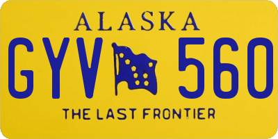 AK license plate GYV560