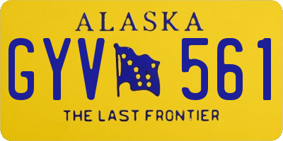 AK license plate GYV561