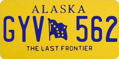 AK license plate GYV562