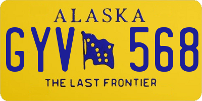 AK license plate GYV568