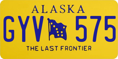 AK license plate GYV575
