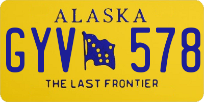 AK license plate GYV578