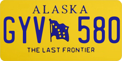 AK license plate GYV580
