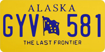 AK license plate GYV581