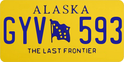 AK license plate GYV593
