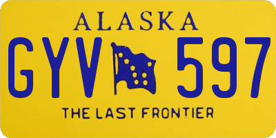 AK license plate GYV597