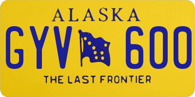 AK license plate GYV600