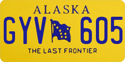 AK license plate GYV605