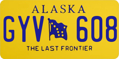 AK license plate GYV608
