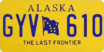 AK license plate GYV610