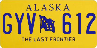 AK license plate GYV612