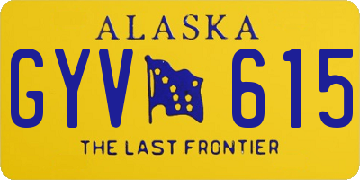 AK license plate GYV615