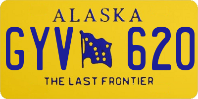 AK license plate GYV620