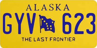 AK license plate GYV623