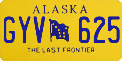 AK license plate GYV625