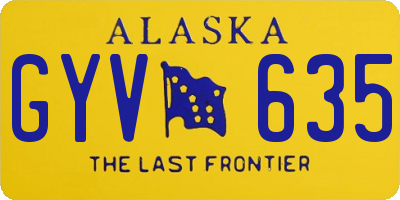 AK license plate GYV635