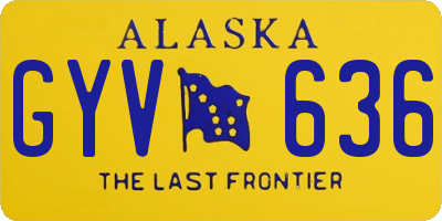 AK license plate GYV636