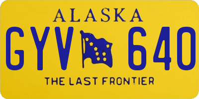 AK license plate GYV640