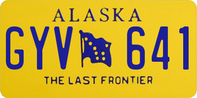 AK license plate GYV641