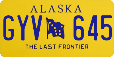 AK license plate GYV645