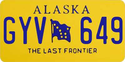 AK license plate GYV649