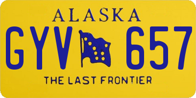 AK license plate GYV657