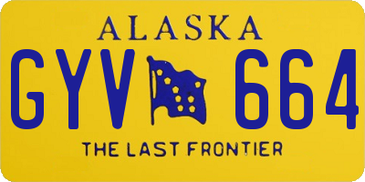 AK license plate GYV664