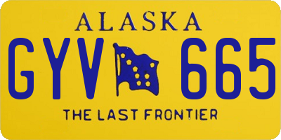 AK license plate GYV665