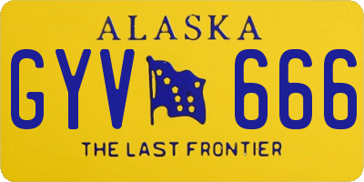 AK license plate GYV666
