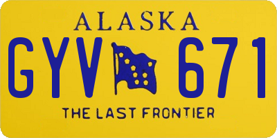 AK license plate GYV671
