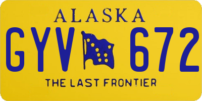 AK license plate GYV672