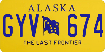 AK license plate GYV674