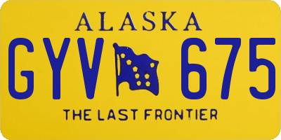 AK license plate GYV675
