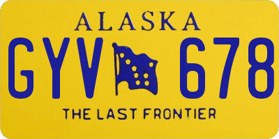 AK license plate GYV678