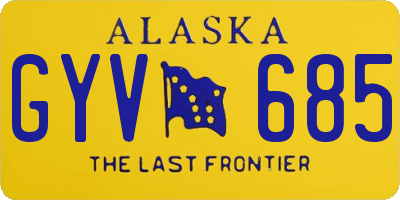 AK license plate GYV685
