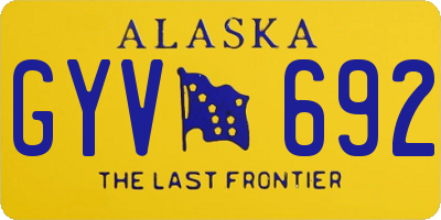 AK license plate GYV692