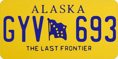AK license plate GYV693