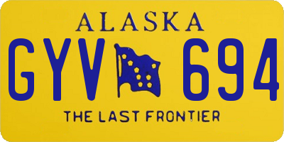 AK license plate GYV694
