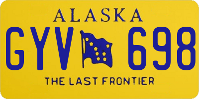 AK license plate GYV698