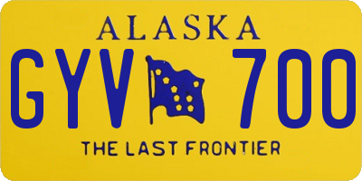 AK license plate GYV700
