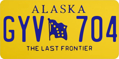 AK license plate GYV704