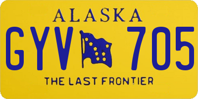 AK license plate GYV705