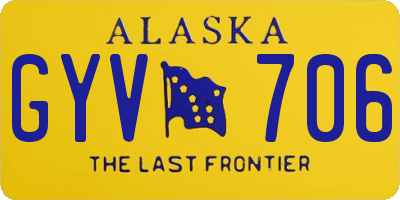 AK license plate GYV706